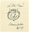 MAURICE SENDAK. Two ink drawings of Wild Thing characters.